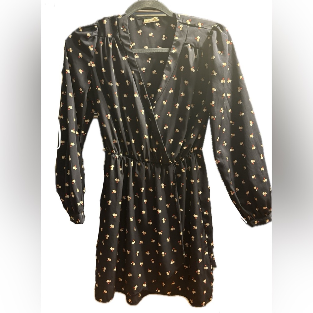 Tobi - Long Sleeve Navy Dress (S)